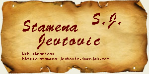 Stamena Jevtović vizit kartica